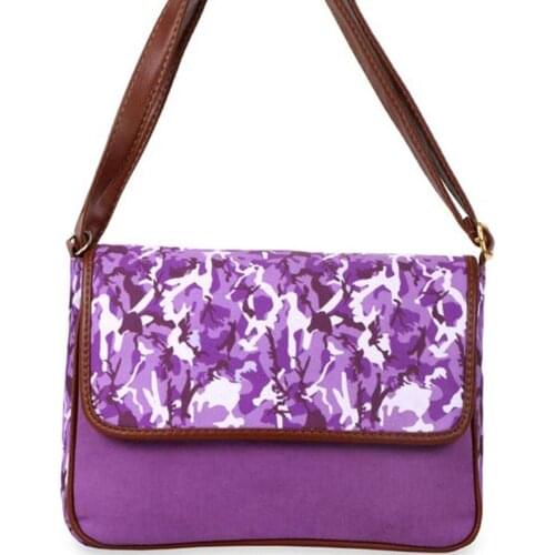 Tonar Purple Camouflage Pattern Messenger Bag New Season Trend Fashion Elegant