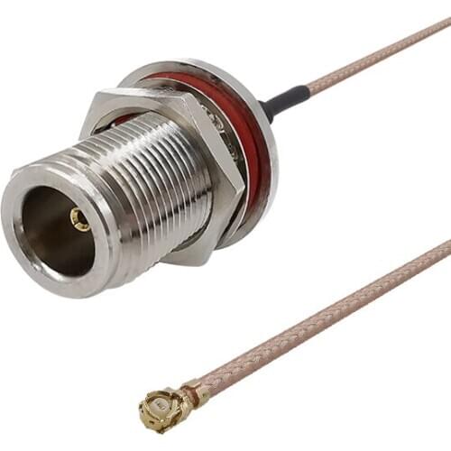 1Pcs N Female Jack Bulkhead to IPX U.FL RG178 Pigtail Cable Connector for PCI Wifi Card Wireless Router