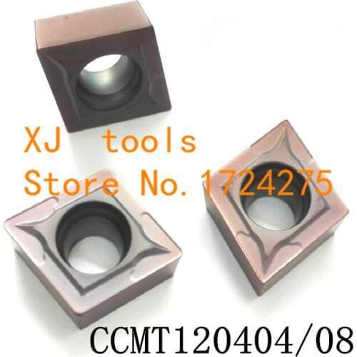 10PCS CCMT120404/CCMT120408 carbide CNC inserts,CNC lathe tool,apply to stainless steel and steel processing, insert SCLCR/SCKCR