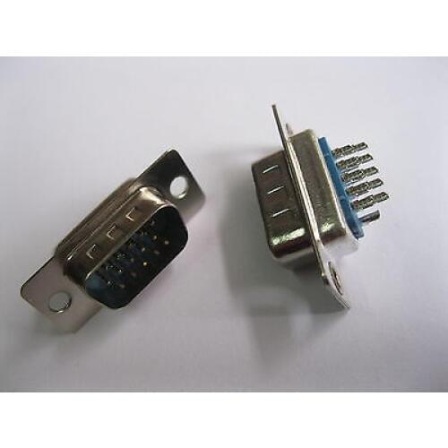 20 pcs D-Sub 15 PIN male Solder Connector for PC Use