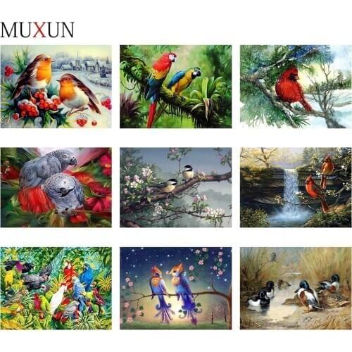 Full Square / Round Diamond 5D Diamond Painting Animal Bird Embroidery Cross Stitch 5D Diamond Mosaic Home Decoration Gift Ep023