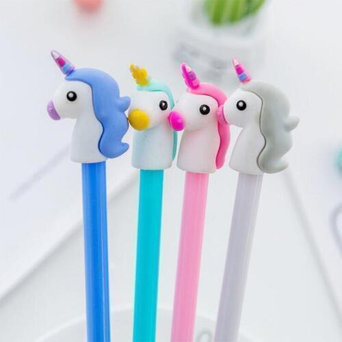 8pcs/lot Kawaii Teenage heart animal gel pen writing Papelaria 0.5mm black ink office school supplies Stationery wholesale G212