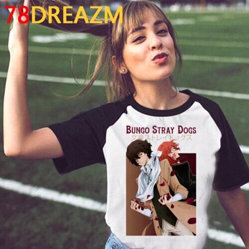 Bungou Stray Dogs summer top top tees male aesthetic kawaii tumblr streetwear couple tshirt tumblr