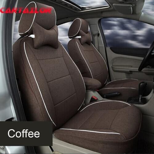 CARTAILOR Custom Fit Cover Seats fit for Infiniti Q70l Car Seat Cover Airbags Linen Car Seat Protection Covers Auto Seat Support