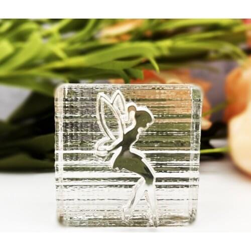 Flower Fairy Pattern Soap Stamp With Handle Arcylic Material 4CM For Soap Handmade Making Mark DIY Craft Tools