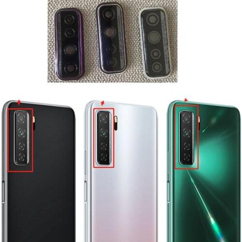 For Huawei P40 Lite 5G Back Glass Lens Glass Lens Rear Camera Lens Glass Frame For Huawei Nova 7 SE Repair Replacement Parts