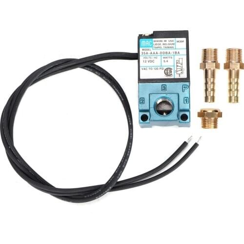 3 Port Electronic Boost Control Solenoid Valve DC12V 5.4W 35A-AAA-DDBA-1BA Electric Solenoid Valve Aluminum Alloy