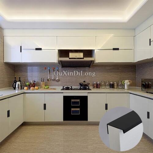 HOT 10PCS Modern Style Kitchen Door Furniture Handles Cupboard Drawer Wardrobe Cabinet Invisible Hidden Pulls Handles and Knobs