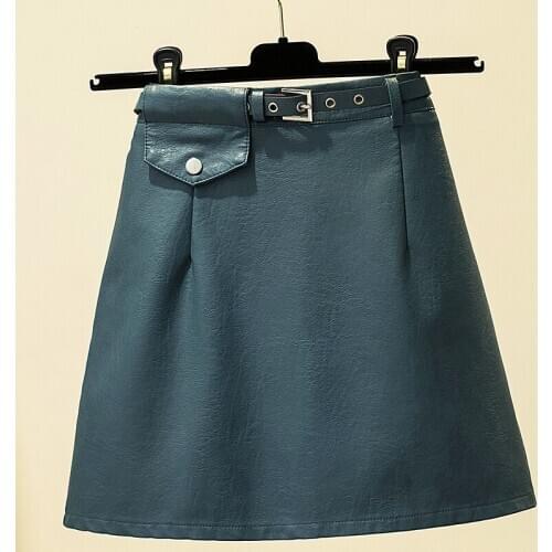 Pu Leather Mini Female Plus Large Size Korean Oversized Vintage WomenS Pencil Skirts Woman Clothes Lady Trendy 2020 D0386