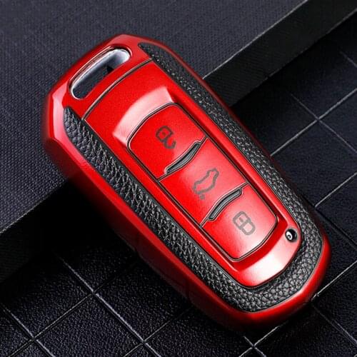 Leather Grain TPU Car Key Case Cover For Geely Atlas Boyue NL3 EX7 Emgrand X7 EmgrarandX7 SUV GT GC9 Protected Shell Accessories