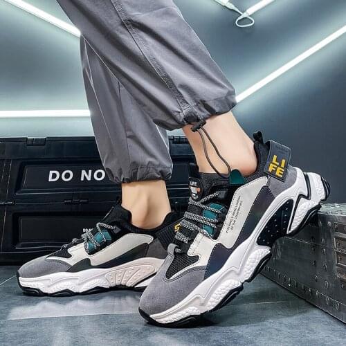 Men Casual Shoes New Hot sale Outdoor Lace-up Thick bottom Men Fashion Sneakers Comfortable Breathable Shoes Men Vulcanize Shoes