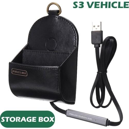 Multi-functional 2-in-1 Wireless Phone Charger Storage Box Portable Smartphones Charging Stand For Car Air Vent