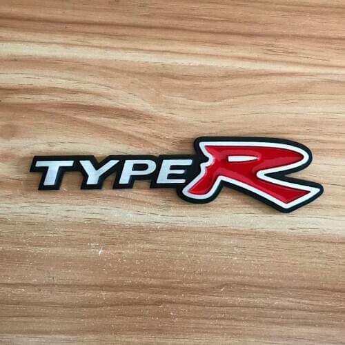 JDM Brushed aluminum car sticker for TYPE R logo Tail Fender Stickers for honda civic accord gk5 crv jazz s2000 accessories