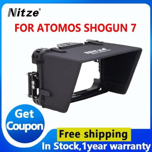 NITZE for ATOMOS SHOGUN 7 Monitor Cage with Cable Clamp, Sun Visor, Shoulder Strap SHOGUN 7 - Kit