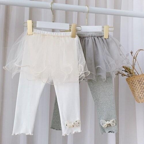 New Spring Girls Kids Clothing Princess Skirt-Pants Leggings Children Baby Infants Mesh Tutu Skirt-Pant Trousers Legging Outfits