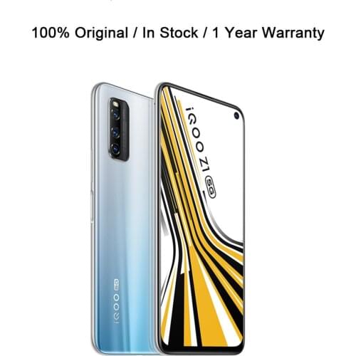 Official Vivo Iqoo Z1 5G Android Phone OTA Fingerprint Dimensity 1000 Plus 44W Charger 6.57" 144HZ 48.0MP Dual Sim Face ID
