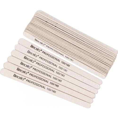 Nail File 20Pcs/lot Wooden Nail Files For Manicure 100/180 Wholesale for Salon Nail Art Emery Board File Buffer Tools
