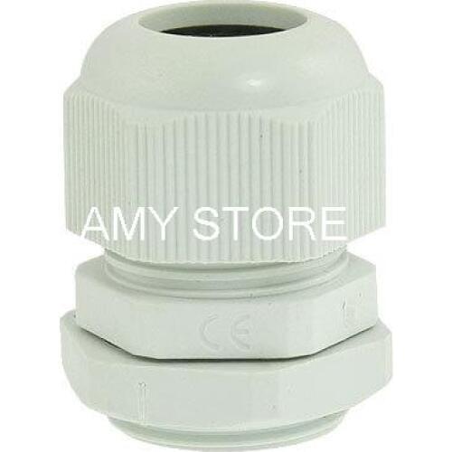 Plastic Waterproof Connector 10-14mm Dia Cable Gland PG16 Gray