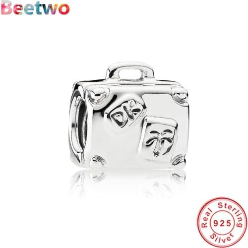 Fit Pandora Bracelet Charms Jewellery 925 Sterling Silver Suitcase Charm Beads Gifts DIY Jewelry Berloque