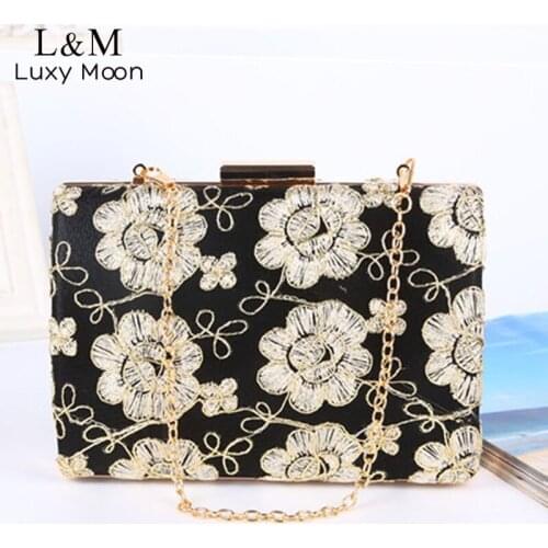 Handmade Floral Embroidery Mini Clutch Purses And Handbags Elegant Ladies Luxury Designer Bag Party Banquet Shoulder Bag X623H