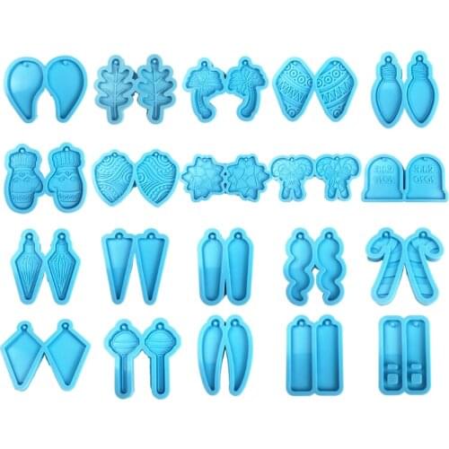 DIY Earring Pendant Silicone Mold Keychain Pendants Crystal Epoxy Resin Casting Mold Handmade Crafts Jewelry Making