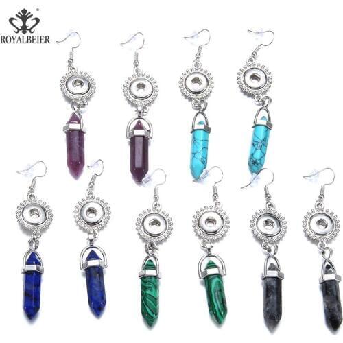 Hexagon Natural Stone Beads Pendant Earrings Jewelry Female Earrings Gifts Drop Earring Decoration Jewelry