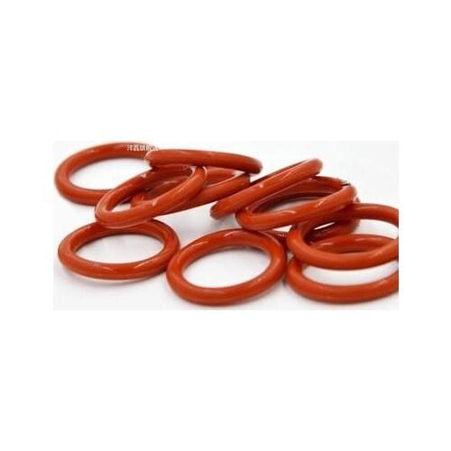 30PCS 1mm wire diameter 37mm-40mm outside diameter silicone O-ring Silica gel Sealing ring washer high temperature rings red