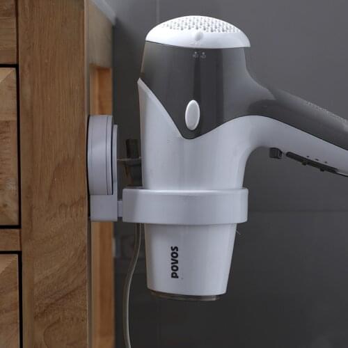 Ecoco Hair Dryer Rack, Powerful Suction Non-punch Rack, Hair Dryer Shelf, Bathroom Storage Rack Suitable for Rough Surface