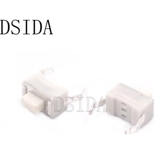 100Pcs/lot Tact Switch 3x6x5mm dip connectors Push button 3*6*5mm Tactile Switches white 3x6x5H