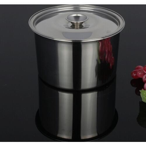 Thick Lidded non-magnetic stainless sauce pot seasoning cylinder cup egg stew pots