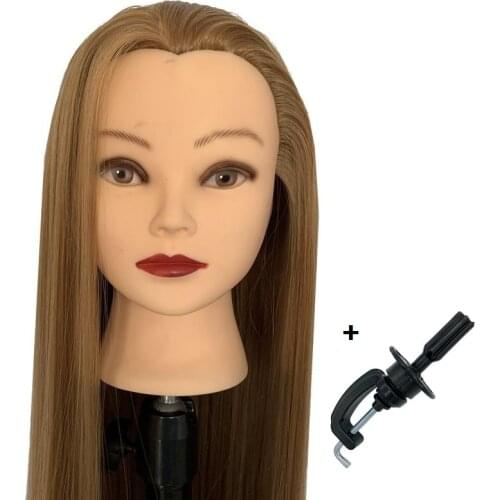 75cm Straight Hair Hairdressing Training Mannequins Head For Makeup Hair braiding Practice Salon Head Hairdresser Styling Tool