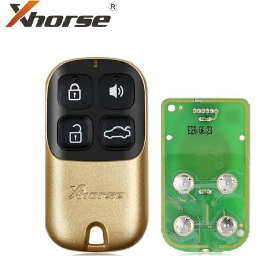 Xhorse XKXH02EN Universal Remote Key 4 Buttons Golden Style English Version for VVDI Key Tool 10pcs/lot