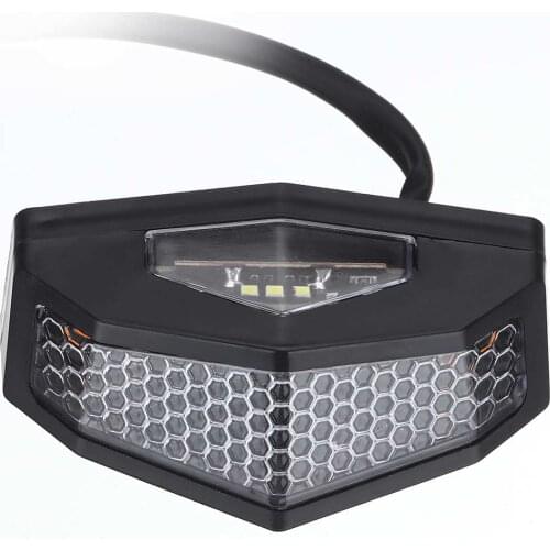 12V 5 In 1 Universal Motorcycle ATV LED Rear Tail Brake Stop Indicator Signal Lamp Turn Signal Light Retro License Plate Light