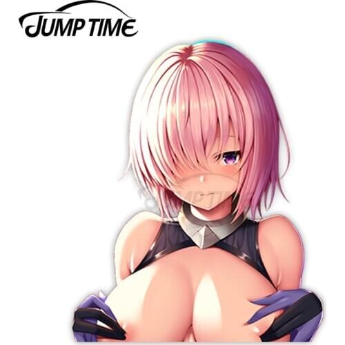 Jump Time Fate Grand Order Mash Kyrielight Big Head Anime Peeker Vinyl Decal Waifu Kawaii Girl Car Stickers