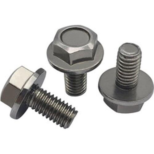 M4 M5 External Hex Screw Flange With pad Bolts Concave Hexagon Screws GB5789 Stainless steel 8-50mm Length