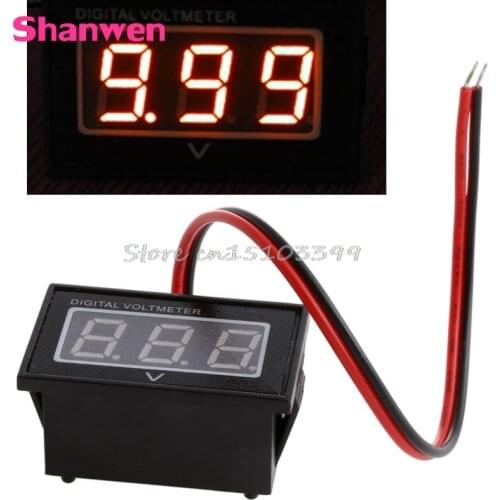 Waterproof Battery Meter DC 2.5-30V Auto Car Gauge Digital Voltmeter LED Red G08 Whosale&DropShip
