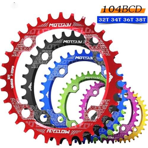 Cycling Mountain Bike Positive and Negative Sprocket Crankset 104BCD Disc 32T/34T/36T/38T Bicycle Accessories Supplies