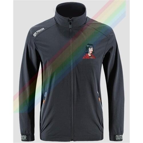 Tokyo LA CASA DE PAPEL Woman With Short Hair Slim Sport Jacket Mens Outdoor Zippered Comfortable Soft Casual Front Printing