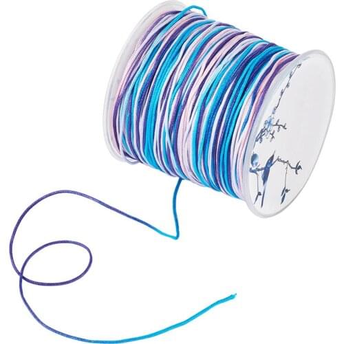1mm Nylon Threads Cord Stringing Material for Jewelry Necklace Bracelet DIY,Colorful, 1/16";about 109.3yards/roll(100m/roll) F70