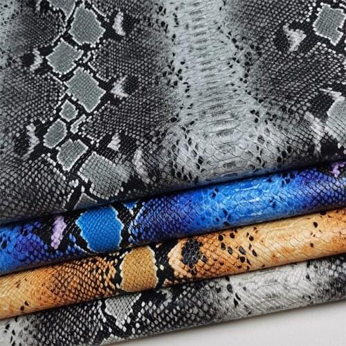140x90cm PU Faux Snake Full Grain Leather Genuine Leather For Sewing Bow Craft Shoe Clothes Bag Sofa Car DIY Handmade Material