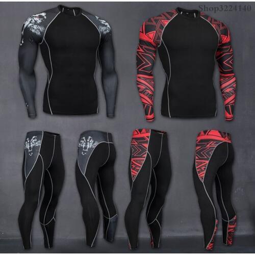 2018 New Thermal Underwear Sets Thermo Long Johns Mens Winter Warm Compression Quick Dry Pants Clothing For Men Pouch Leggings