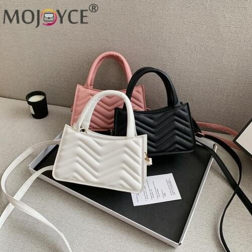 2021 Fashion Women Weave Embossing Shoulder Bag Ladies PU Top-handle Crossbody Bags Solid Color Pleated Tote Bag