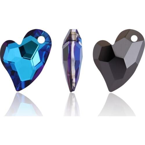 13x17mm Heart Shape Rhinestone Pendants Jewelry Making Accessories Pointback AB Color Crystals Strass Rhinestones