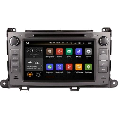 Android 9.0 GPS Navigation DVD Multimedia Player Octa Core 4GB RAM Car multimedia Bluetooth For Toyota Sienna XL30 2013-2019