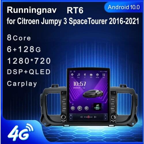 Runningnav For Citroen Jumpy 3 SpaceTourer 2016 2017-2021 Tesla Type Android Car Radio Multimedia Video Player Navigation GPS