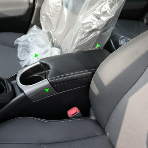 Car Accessories Center Console Lid Armrest Box Leather Cover Sticker Trim For Toyota Prius 2010 2011 2012 2013 2014 2015 Beige