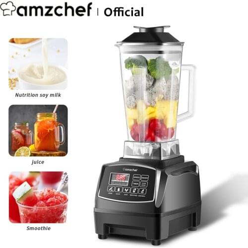 Amzchef MS-705 Blender Smoothie Maker 1500W Pure Copper Motor 2L Container 32000rpm Speed Juicer with 6 stainless steel blades