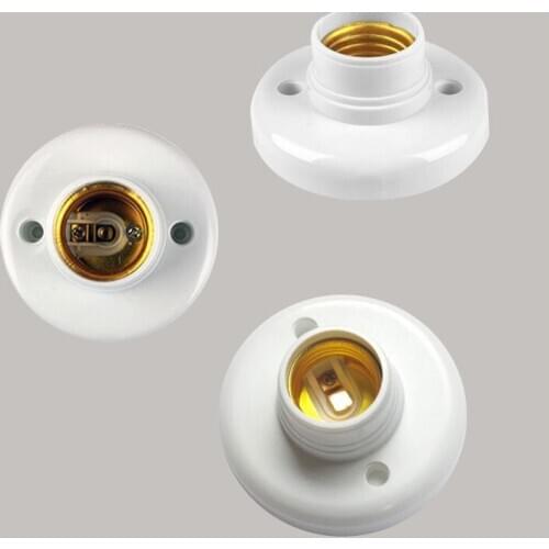 E27 ceiling lamp cap screw flat lamp head holder E27 wall mounted energy-saving lamp base