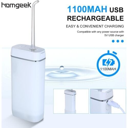 Oral Irrigator Portable Water Flosser USB Rechargeable Water Floss Teeth Cleaner 3 Modes IPX7 Waterproof Water Flosser