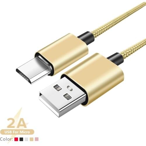 Micro USB Cable Nylon Braided Fast Charger Data Cord For Samsung Huawei Xiaomi Phone 27CM 1M 2M 3M Fast Charging Cables